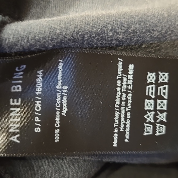 Anine Bing - Beth Mini Dress Letterman in Washed Black Size Small (oversized) - Picture 7 of 9